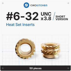 Heat Set Insert #6-32 x3.8 mm (Short Version) - 50 pieces
