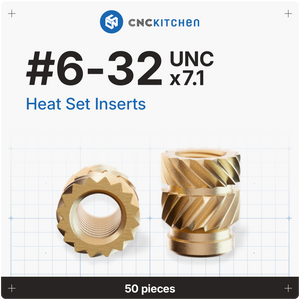 Heat Set Insert #6-32 x 7.1 mm - 50 pieces
