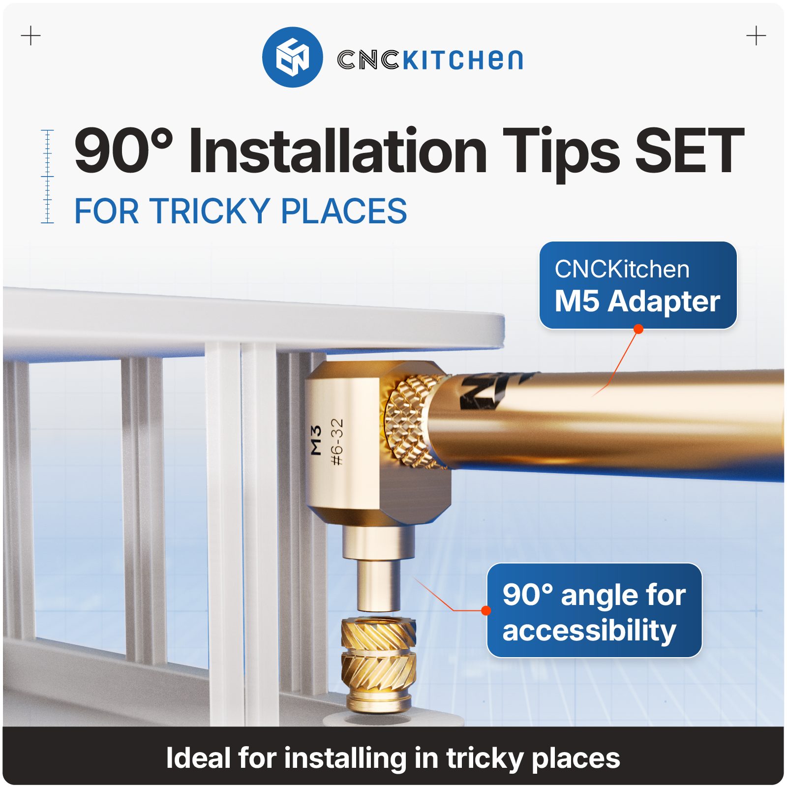 90° Installation Tip for Tricky Places