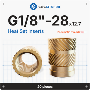 Threaded insert  G1/8-28x12.7 for pneumatic fittings - 20 pieces