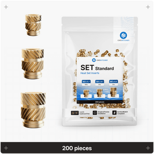 Heat Set Inserts - SET STANDARD - 200 pieces