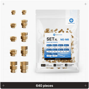 Heat Set Inserts - SET XL - 640 pieces
