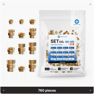 Metric Heat Set Insert - SET XXL - 760 pieces
