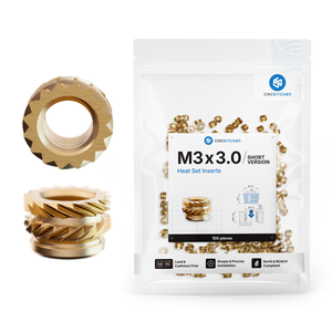 Heat Set Insert M3 x 3 (Short Version) - 100 pieces