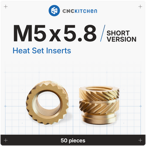 Heat Set Insert M5 x 5.8 (Short Version) - 50 pieces