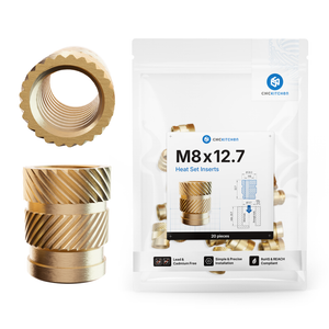 Heat Set Insert M8 x 12.7 - 20 pieces