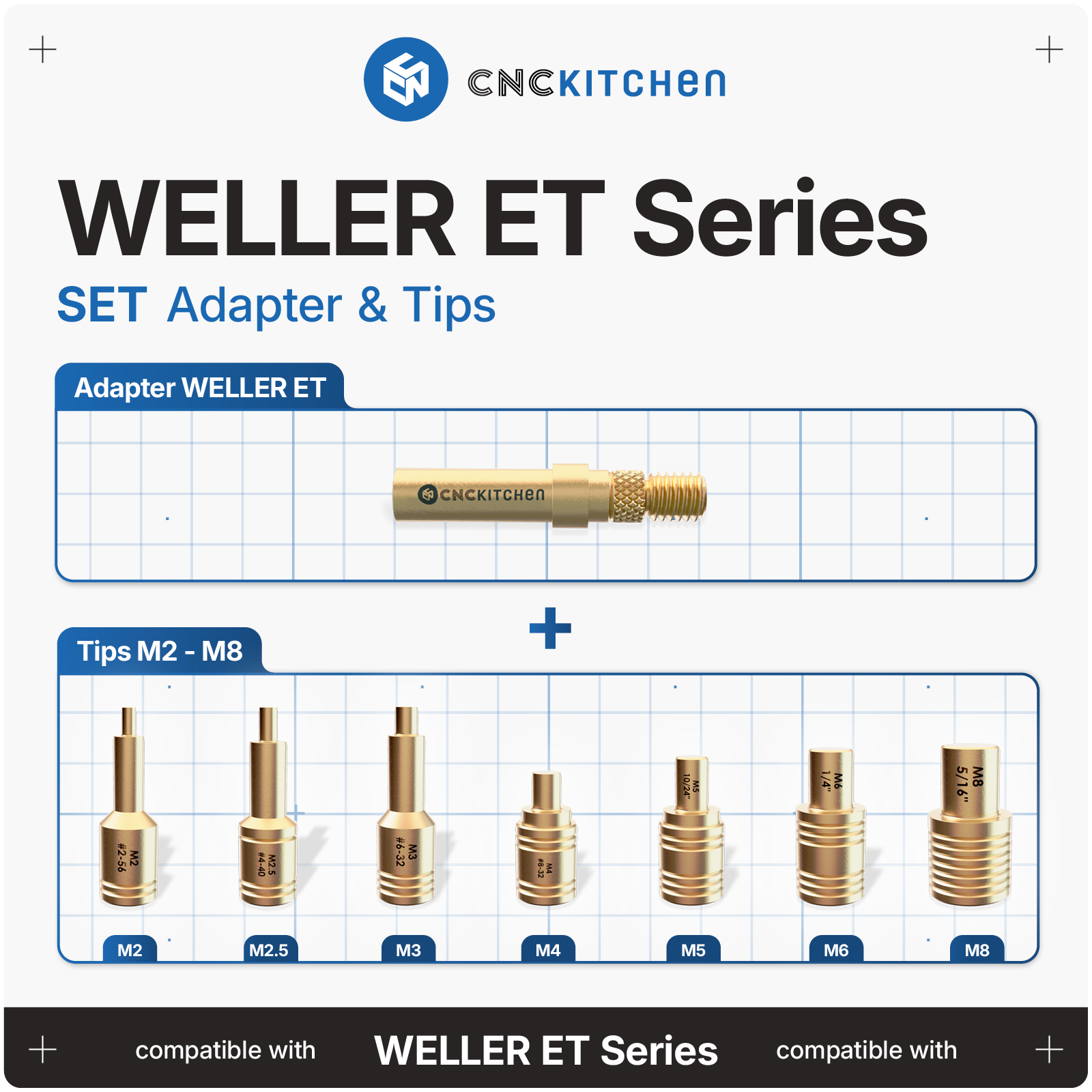 Installation Tips SET compatible with Weller ET