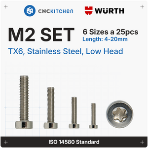 M2 Screw, TX6, Stainless Steel, Low-Profile