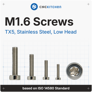 M1.6 Screw, TX5, Stainless Steel, Low-Profile