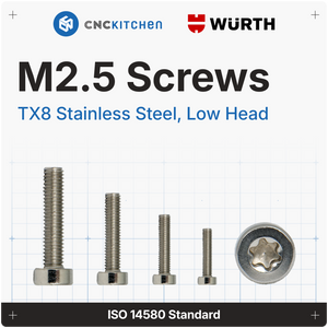M2.5 Screw, TX8, Stainless Steel, Low-Profile