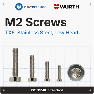 M2 Screw, TX6, Stainless Steel, Low-Profile