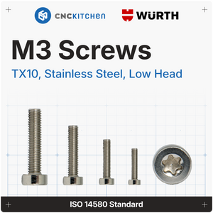 M3 Screw, TX10, Stainless Steel, Low-Profile