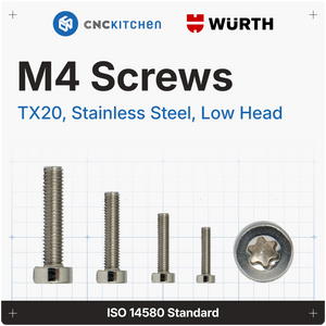 M4 Screw, TX20, stainless steel AISI 304, low head