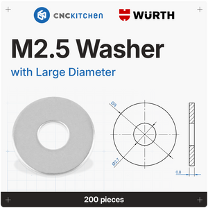 Washers with large diameter, M2-M8