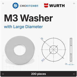 Washers with large diameter, M2-M8