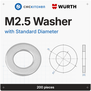 Washers with standard diameter, M2-M8