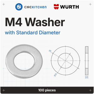 Washers with standard diameter, M2-M8
