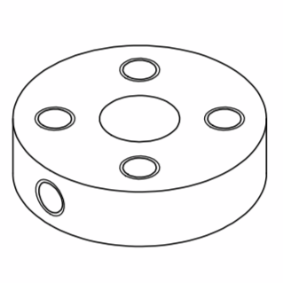 Aluminum Hub, 6mm ID